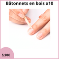 Bâtonnets en bois x10 - 9,5 cm - Manucure & Cuticules