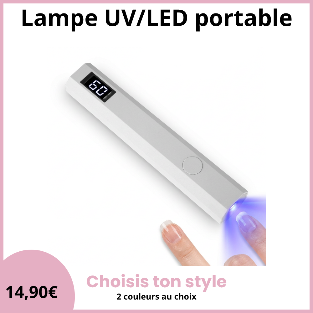 Lampe UV/LED Portable 3W - Rose ou Blanc