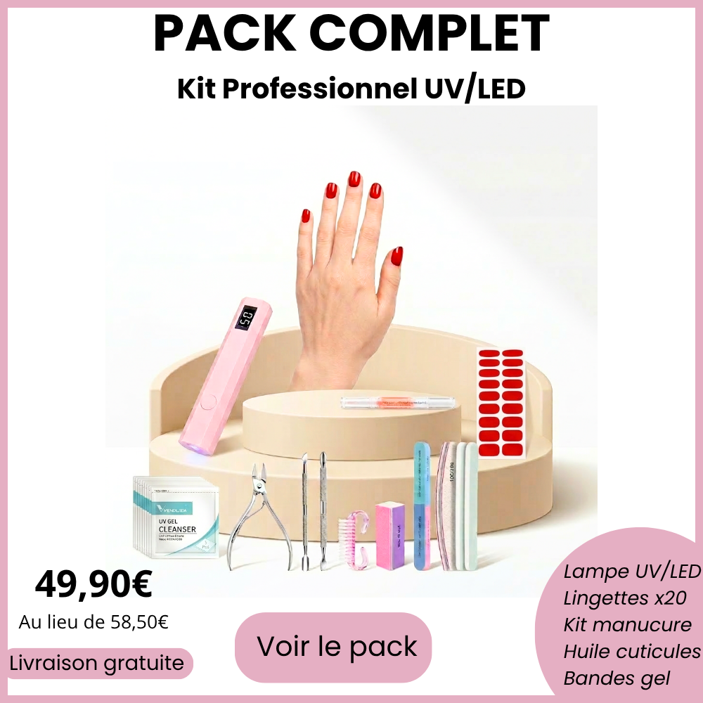 PACK Complet Manucure Bandes Gel à domicile