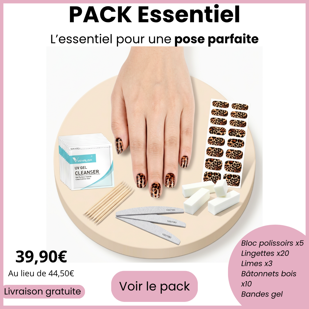 PACK Essentiel Manucure - Bandes Gel UV + Préparation Complète