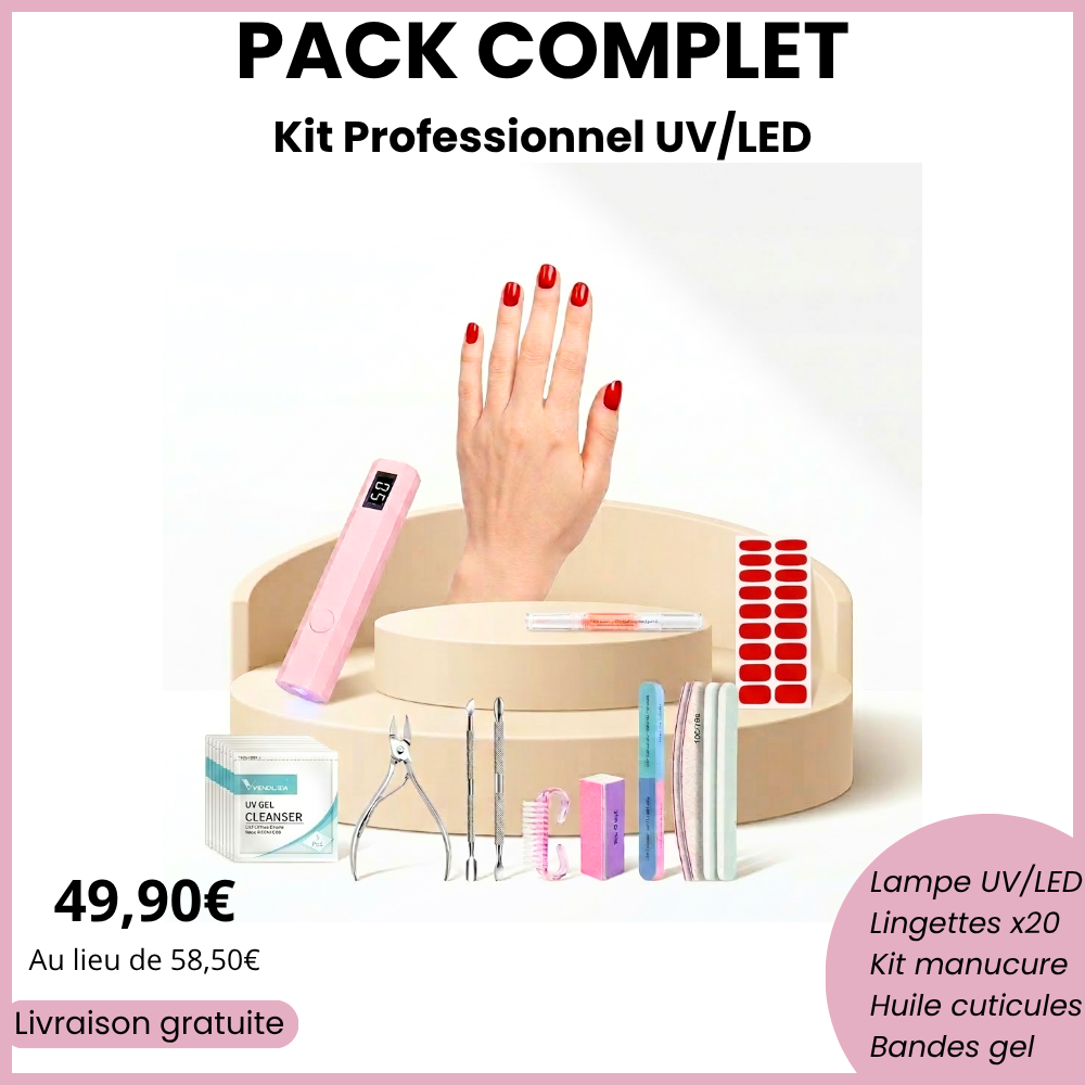 PACK Complet Manucure Bandes Gel à domicile