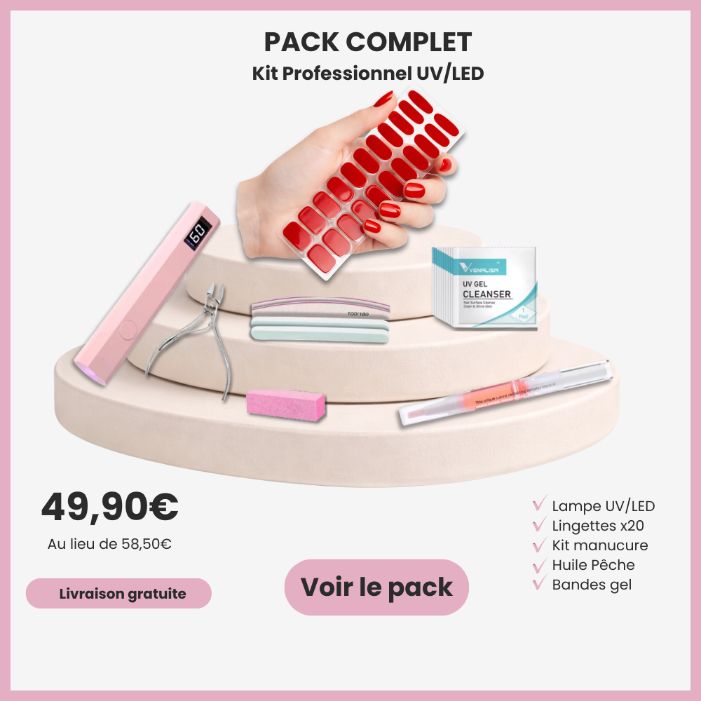 PACK Complet Manucure Bandes Gel à domicile