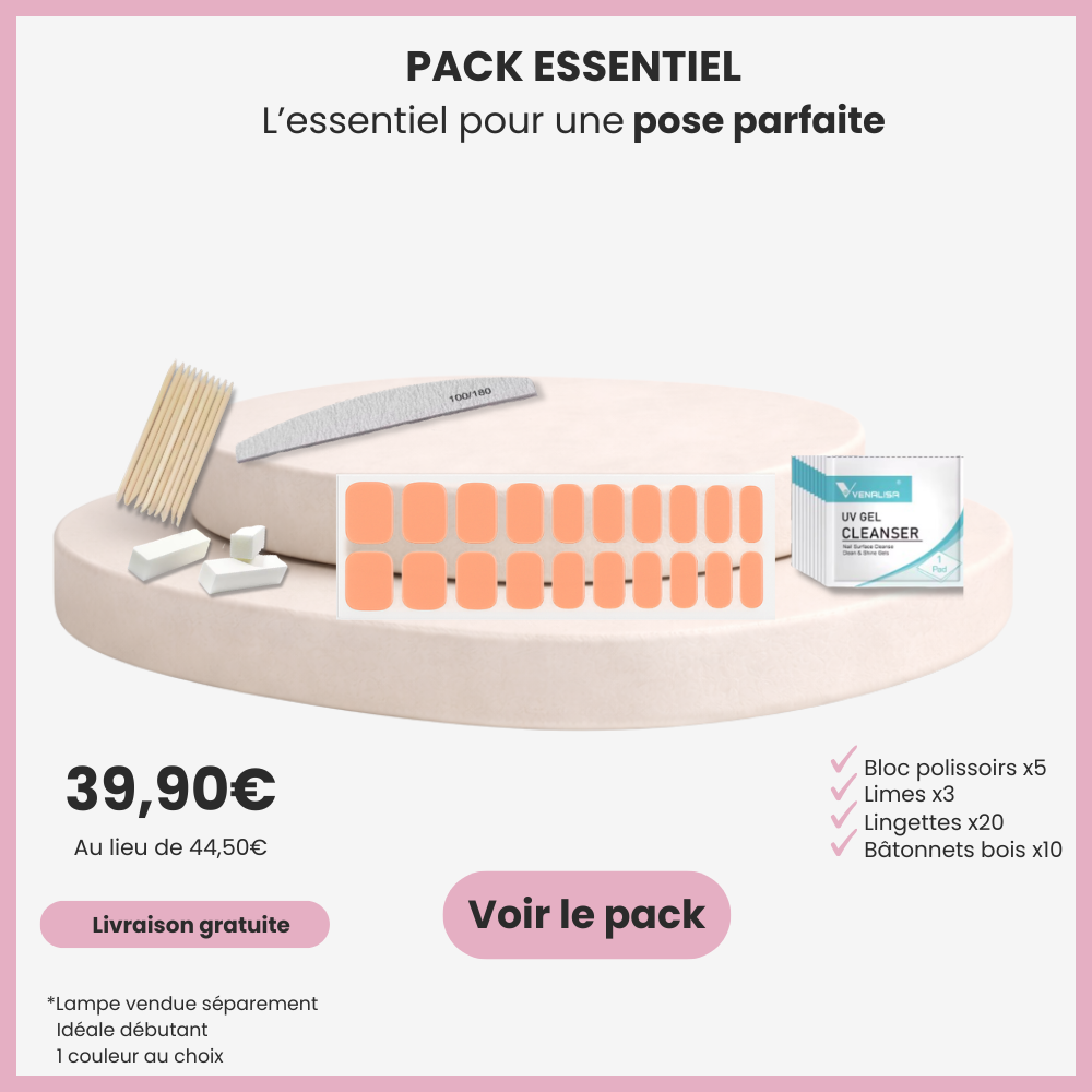 PACK Essentiel Manucure - Bandes Gel UV + Préparation Complète