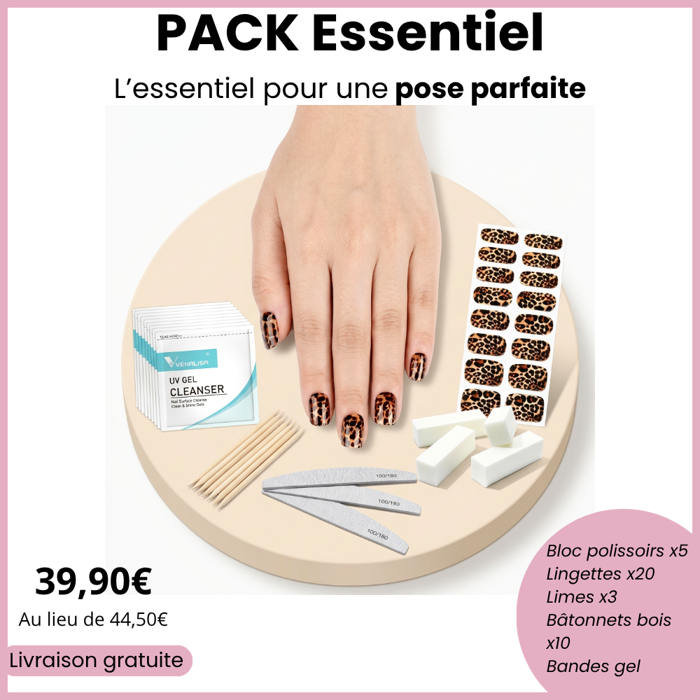 PACK Essentiel Manucure - Bandes Gel UV + Préparation Complète