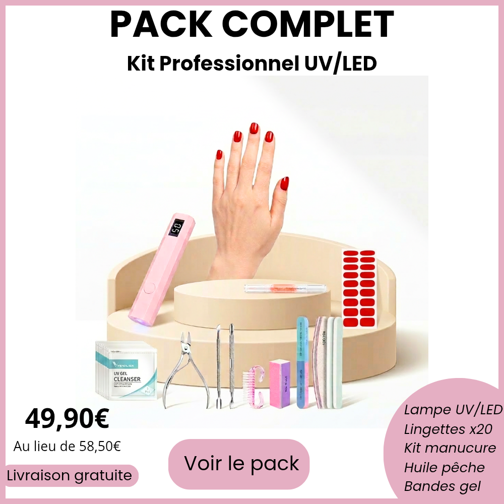 PACK Complet Manucure Bandes Gel à domicile